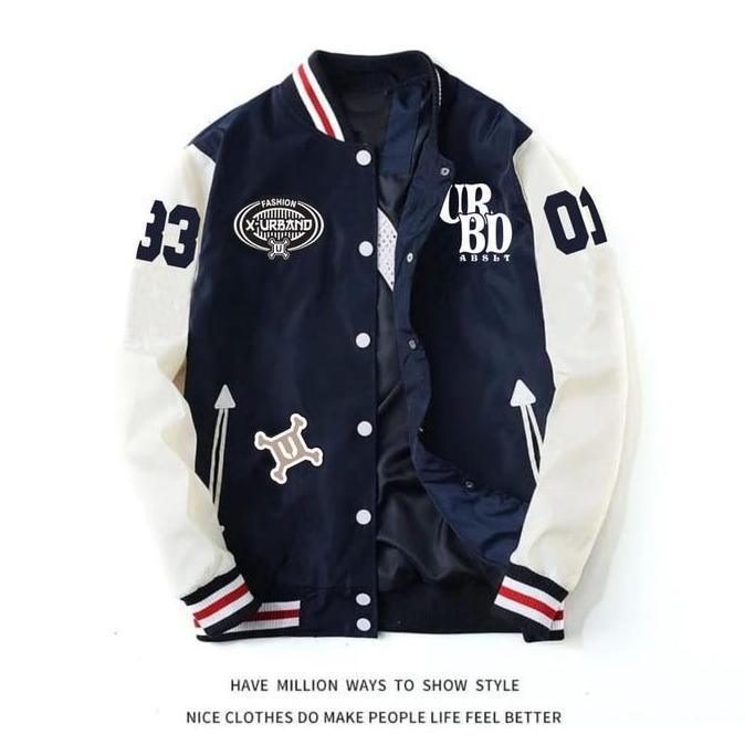 NIKMATI PRODUK INI X Urband Absolute Jaket Varsity Waterproof Baseball Bordir Fleece Leather Polos T