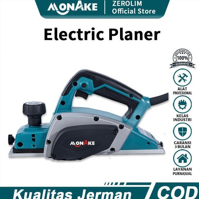 MONAKE JERMAN Planer Listrik Mesin Serut Planner Electric kayu alat plane Pasah Ketam MK1902B (TERBA