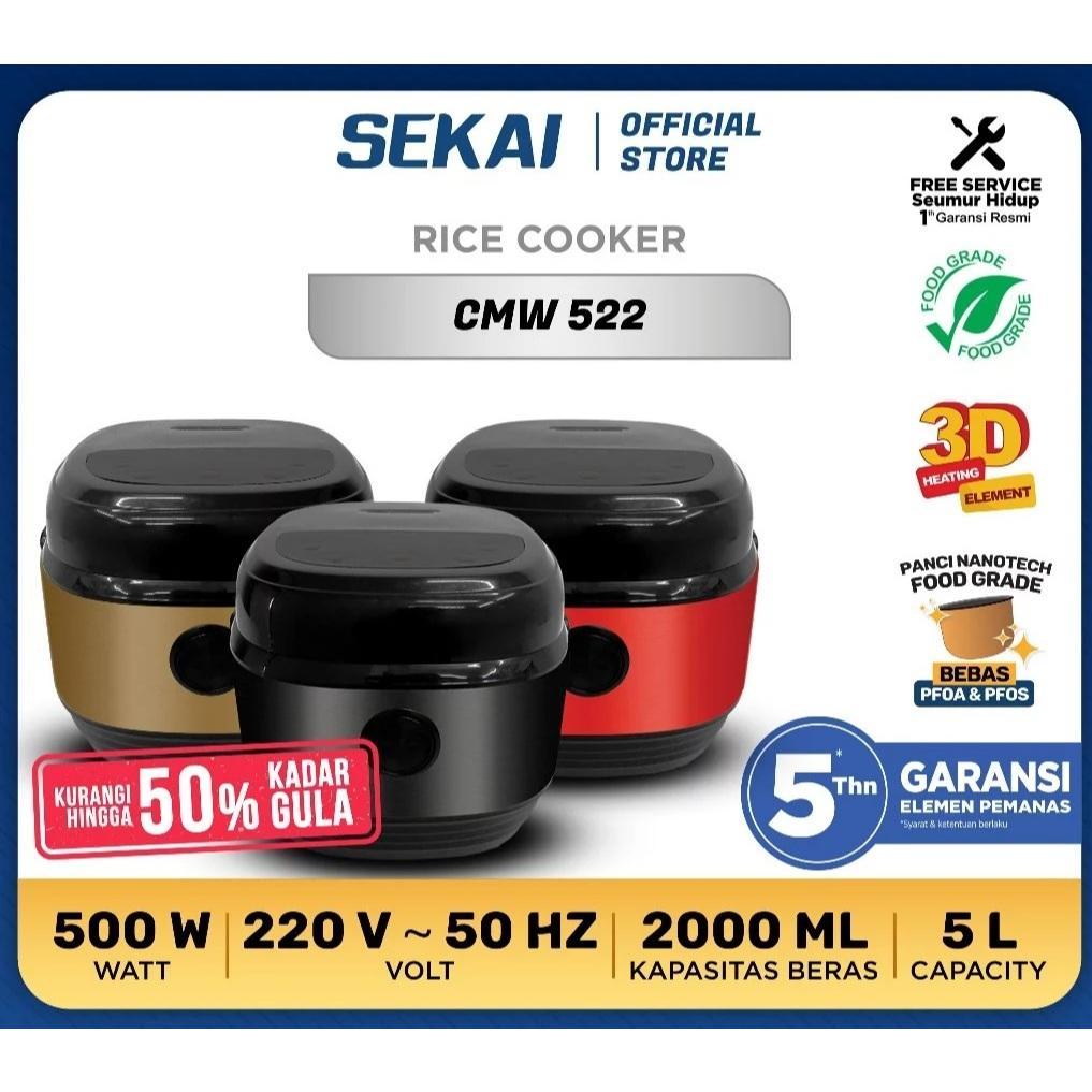 Sekai Rice Cooker Digital Low Sugar Low Carbo Anti Gemuk 2L - Cmw 522 Cmw522