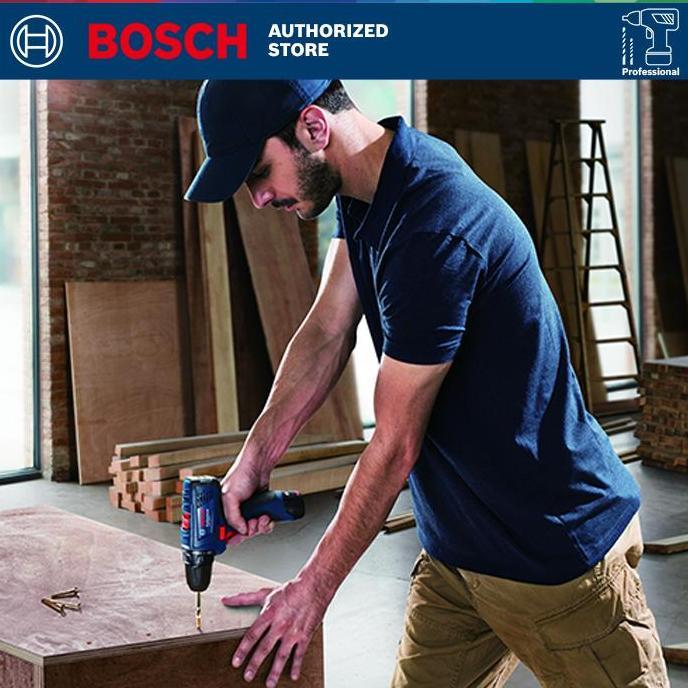 Bosch Cordless Drill Driver + Acc / Bor Obeng Baterai + Aksesories 12Volt GSR 120-LI GEN3 06019G80K5