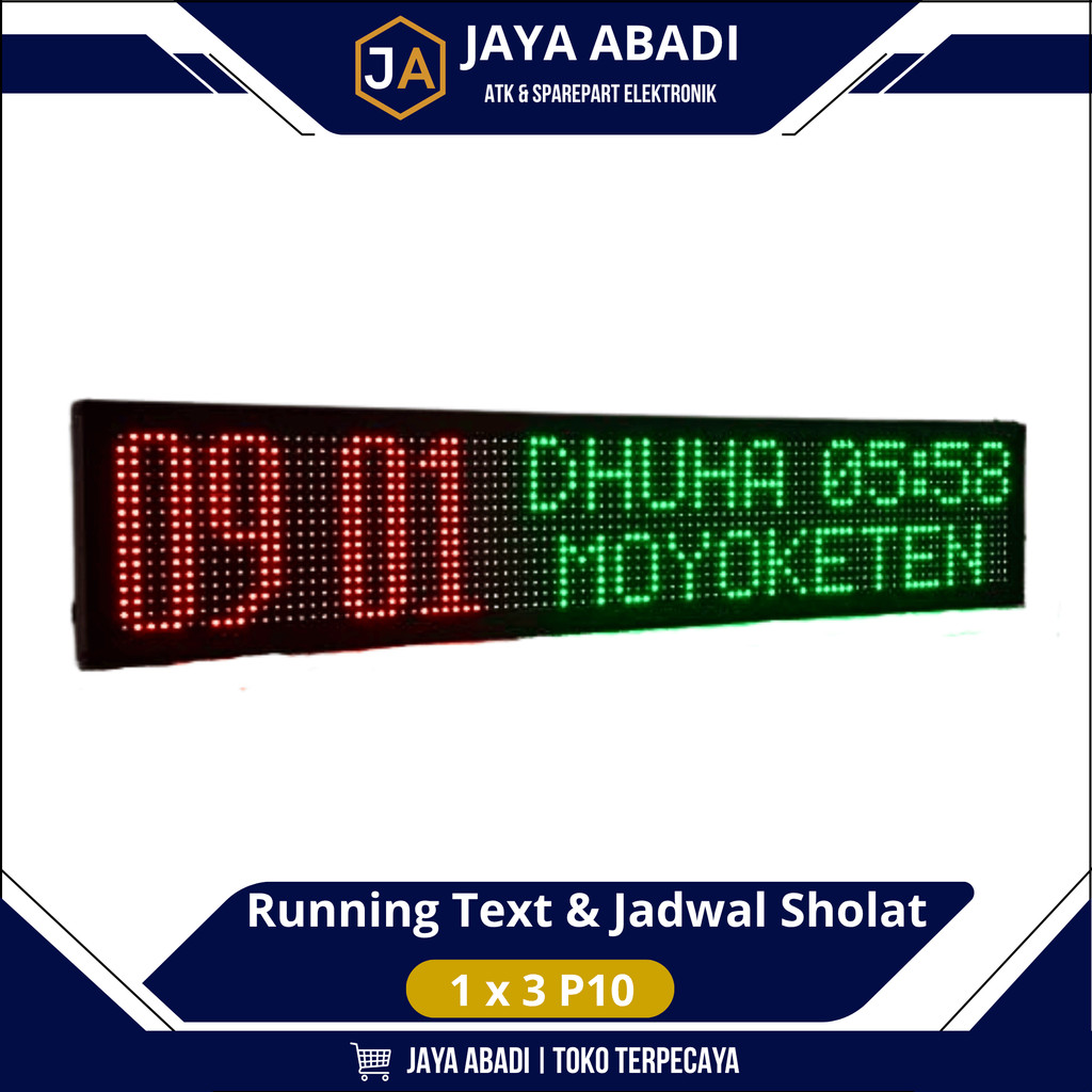 Running text & jadwal sholat untuk masjid, toko, rumah bisa request jumlah led dan tulisan