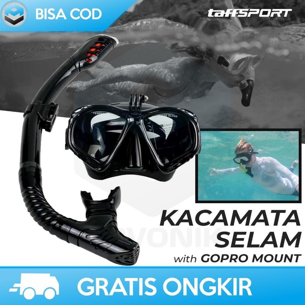 KACAMATA SELAM DEWASA ORIGINAL SCUBA DIVING SNORKELING GoPro MOUNT