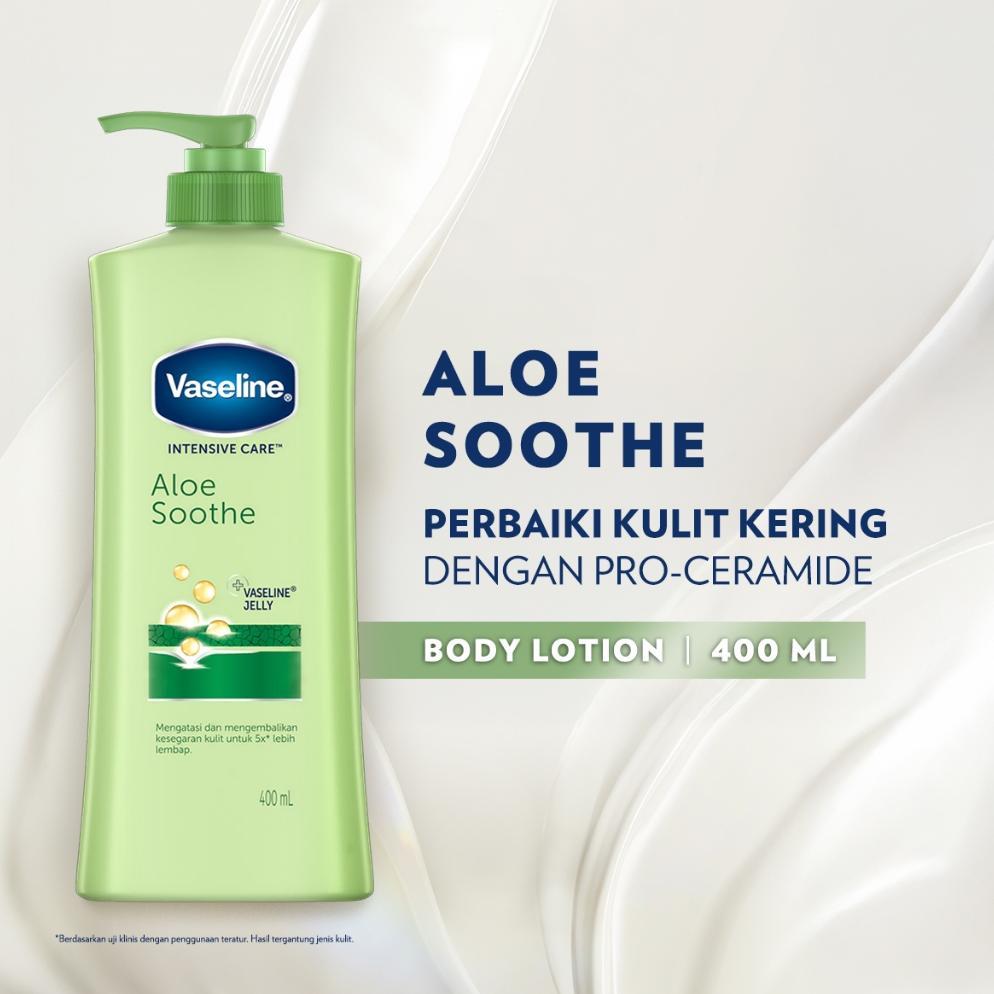 VASELINE LOTION INTENSIVE CARE ALOE SOOTHE 400ML MURAH