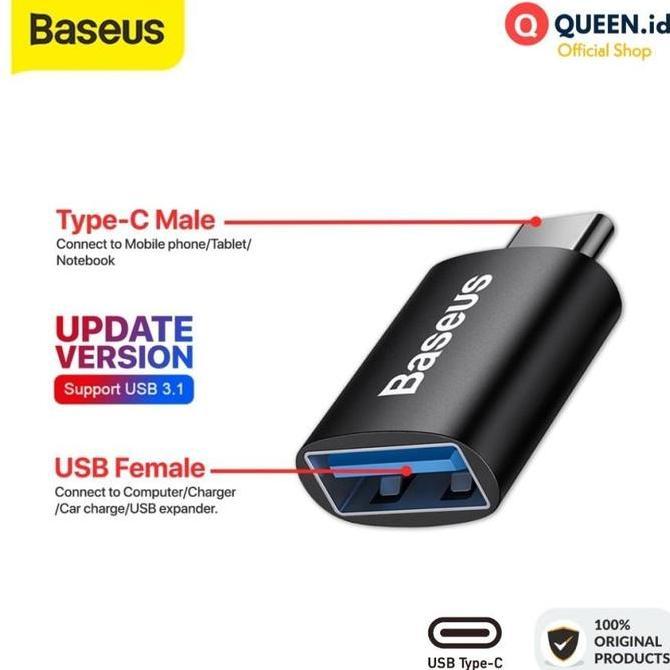 Baseus Adaptor Converter OTG USB To TYPE C / OTG USB A To USB TYPE C