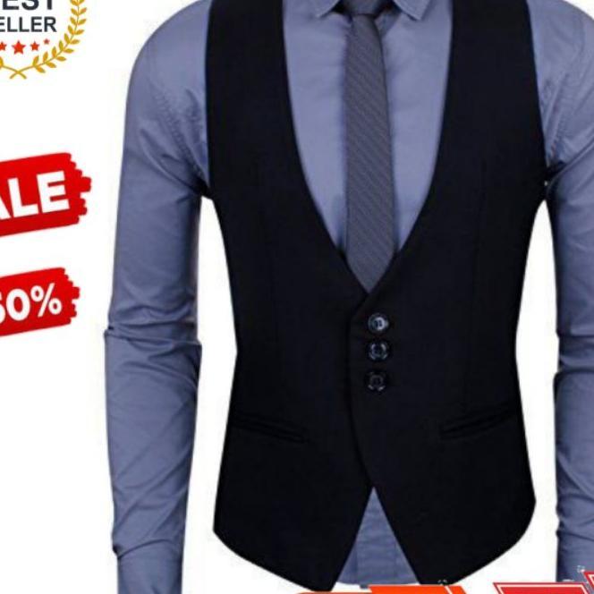 Rompi Jas Pria Formal,Vest Pria,Rompi Pria Kancing 3