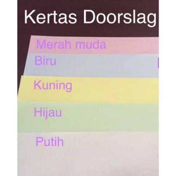 Kertas Bungkus Sepat/ Doorslag Warna Folio/ Dorslag Warna Folio