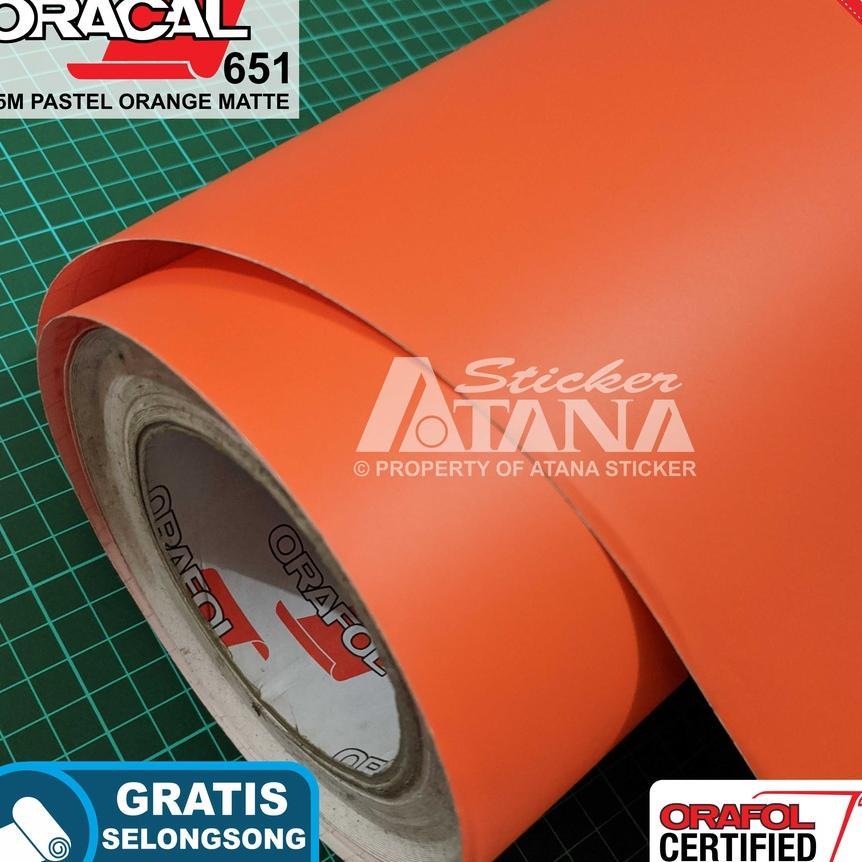 Skotlet Orange Doff Oracal 651 Scotlet Oranye Oren Matte Stiker Matt Dop Meteran Sticker Decal Roll 