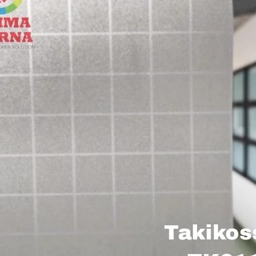 Stiker Kaca Es Film Sandblast Takikossai Motif Kotak