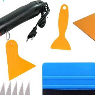 Paket Lengkap Mini Heat Gun Hot Air Vinyl 220V 300W Mesin Pemanas Blower Uap Panas Alat Untuk Pasang
