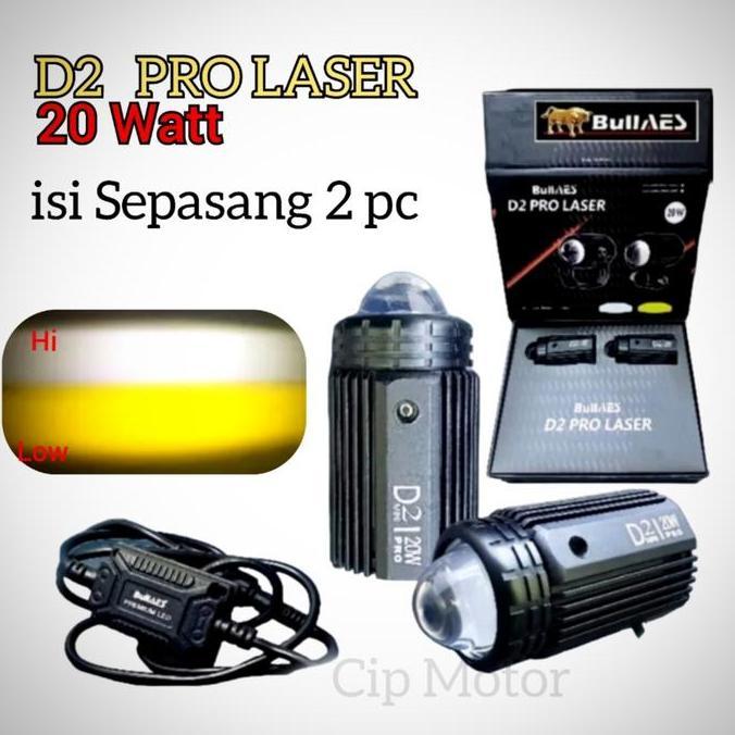 Lampu Tembak D2 Laser Bullaes 20 Watt Premium Moto Led Premium Devil