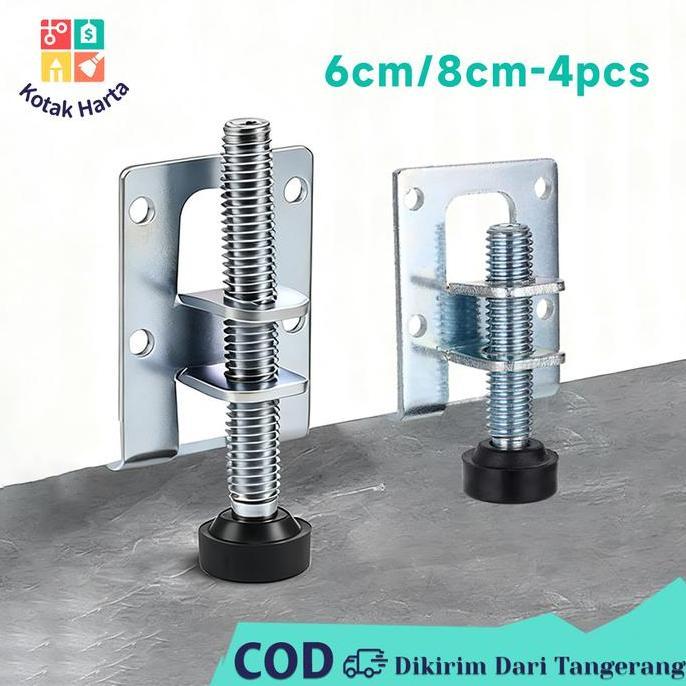 Isi 4pcs Adjuster Kaki Kaki Adjuster Meja Furniture Adjustable Adjuster Kaki Stabil Kursi Meja Untuk