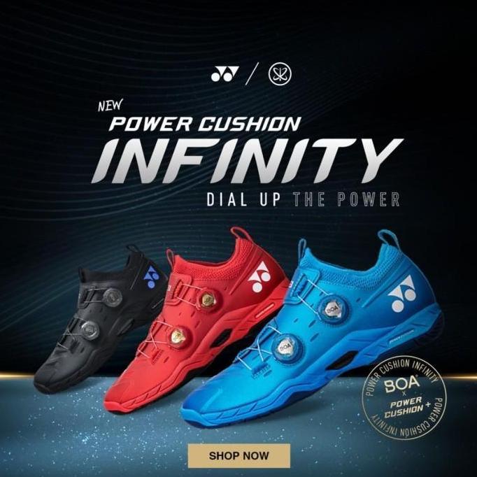 New Sepatu badminton Yonex Power Cushion Infinity Boa 2 Original