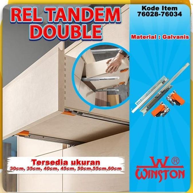 Rel Laci Tandem Winston 30CM 35CM 40CM 45CM 50CM 55CM 60CM Double Extention Slowmotion REL TANDEM
