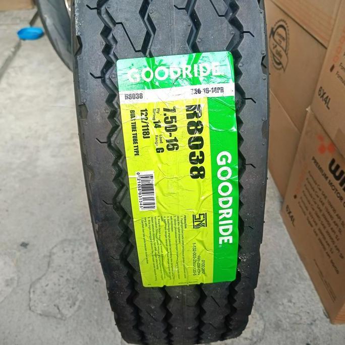 Terlaris Goodride R8038 Ban Luar 750-16/7.50-16 14Pr Nylon/Bias Tube Type Ban Luar Truck/Truk 14 Ply