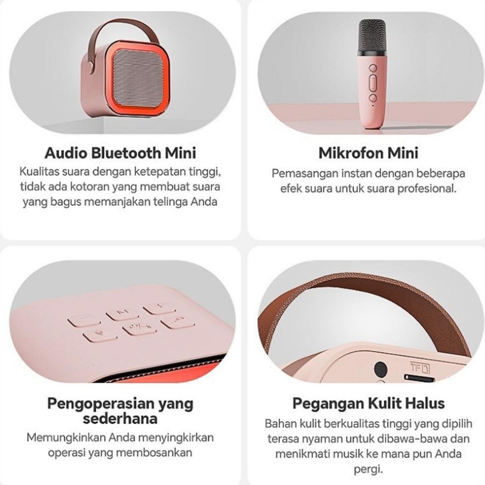 BIG PROMO {COD}Speaker Bluetooth Karaoke/Mini Speaker Karaoke Bluetooth/mini speaker bluetooth karao