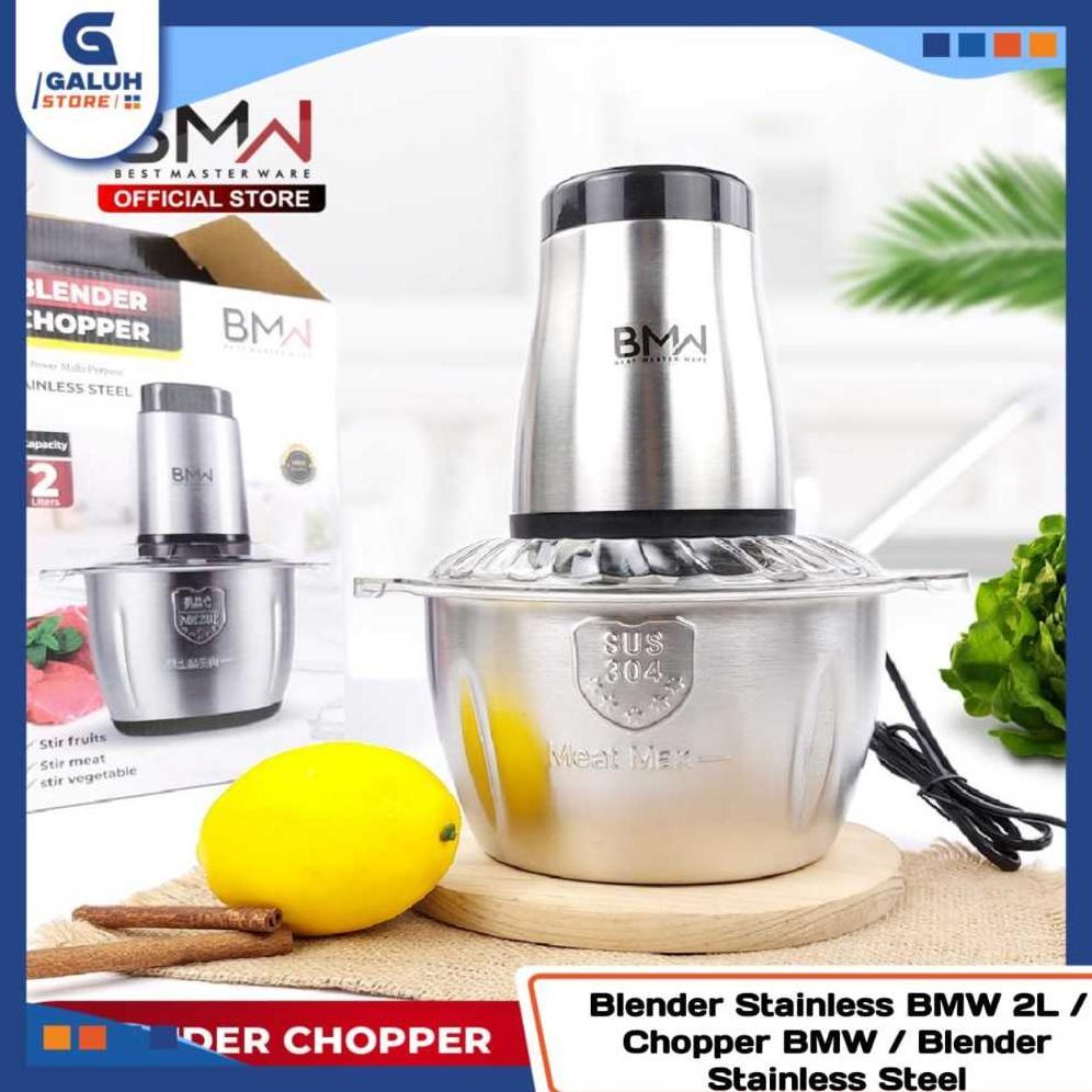 Chopper Blender Daging - Penggiling Daging & Bumbu Multifungsi / Stainless Steel Blander 2L Bmw