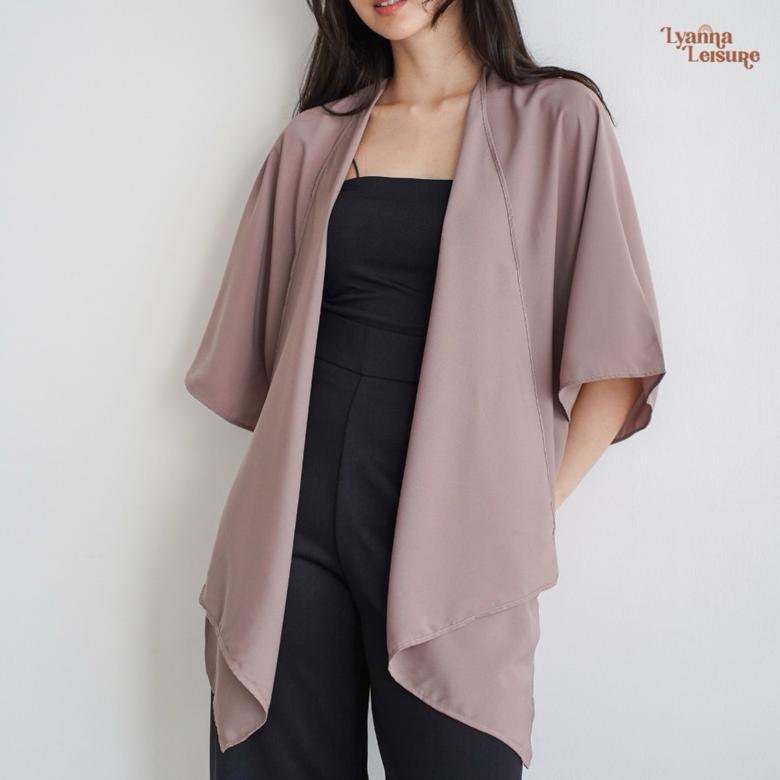 LYANNA - SORA Outer / Outer Wanita Oversize Polos Korean Style Batwing