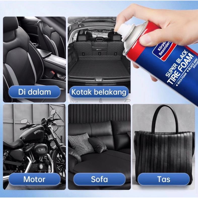 Agen Pembersih 650ml Ban Otomotif Agen Penghapusan Penghapusan Busa Bus Busa Brightener