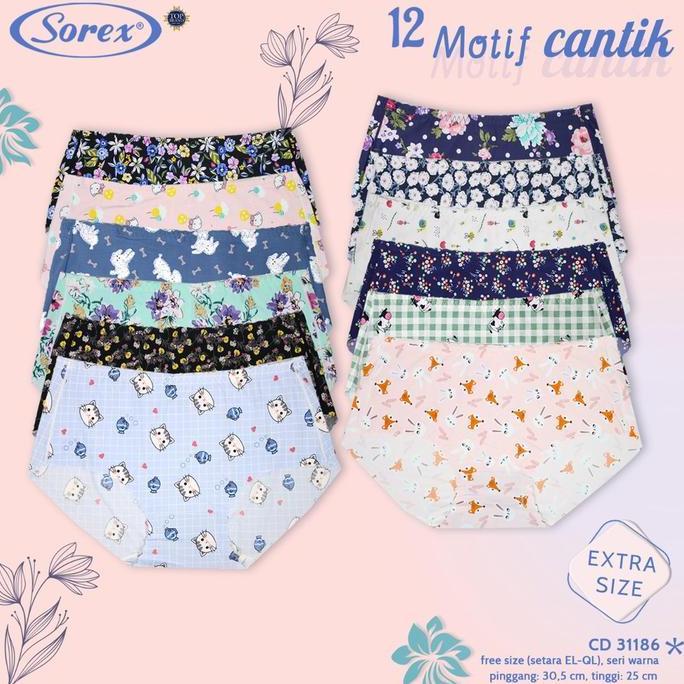 Pilihan - Sorex Cd Seamless Motif Jumbo 31186 Seamless Extra Size Panties