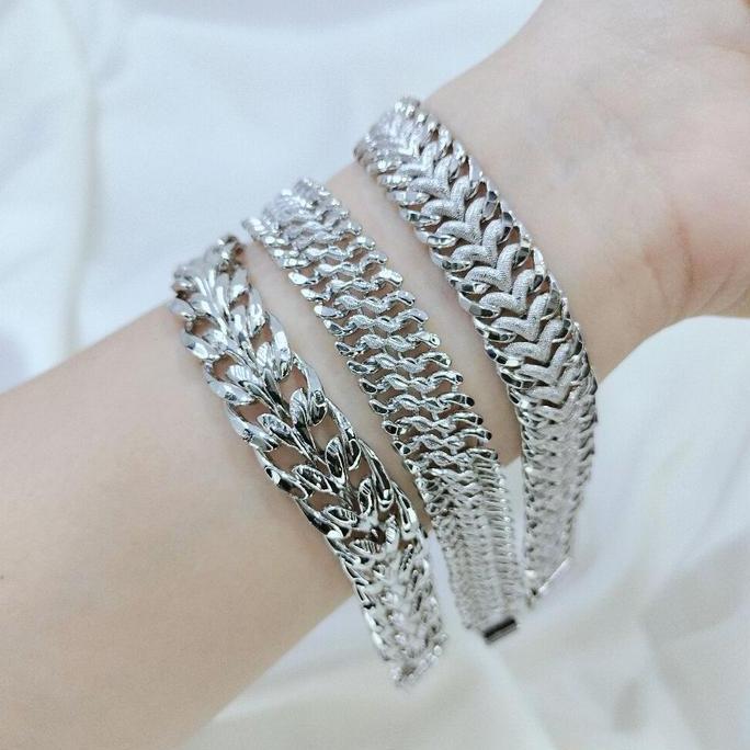 New - Gelang Sisik Lipan Silver Putih 1,5Cm Padat Perhiasan Anti Karat-Gudangperhiasan887 Bracelets