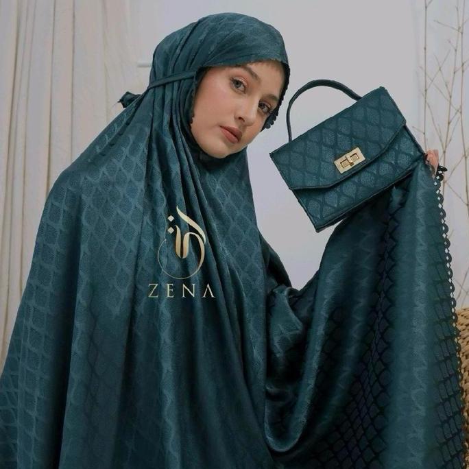 Areyou- Mukena Zena- Mukena Desa In1 Silk Jaguar Meh Malaika