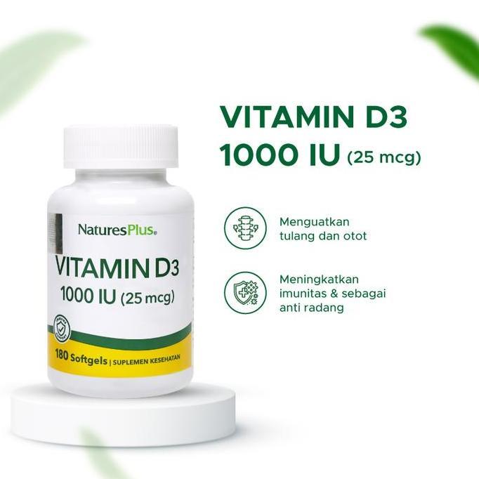 Plus- Natures Plus Vitamin D3 1000 Iu