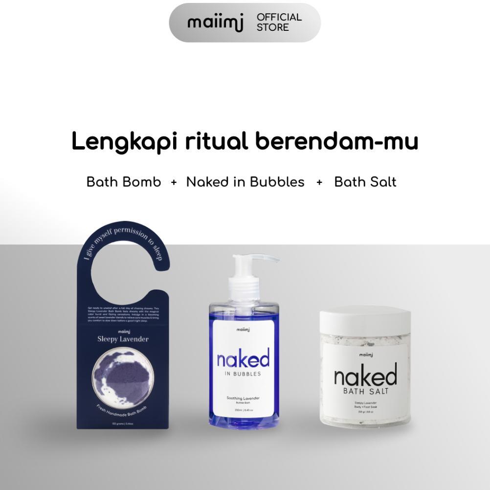 New Deals Maiimi - Staycation Kit: Bath Bomb + Bubble Bath + Naked Bath Salt