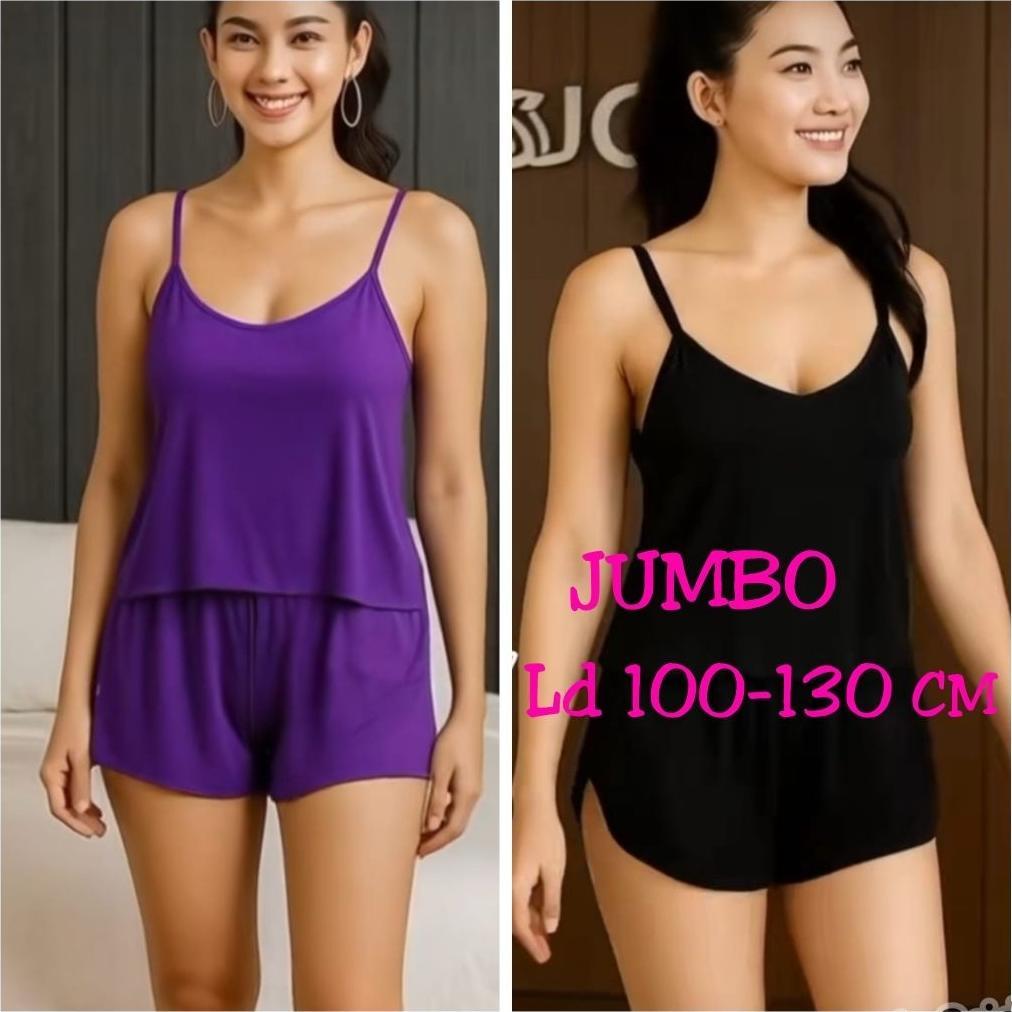 hot deals set baju tidur wanita/setelan tanktop wanita jumbo / setelan hotpants  #baju tidur wanita#
