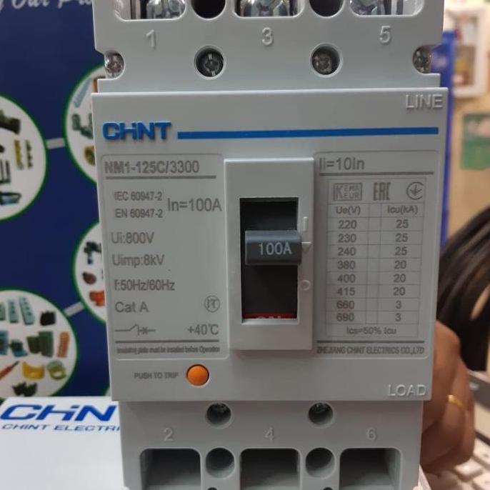 BEBAS ONGKIR - Breaker 100 A Chint / MCCB 100 Ampere Chint