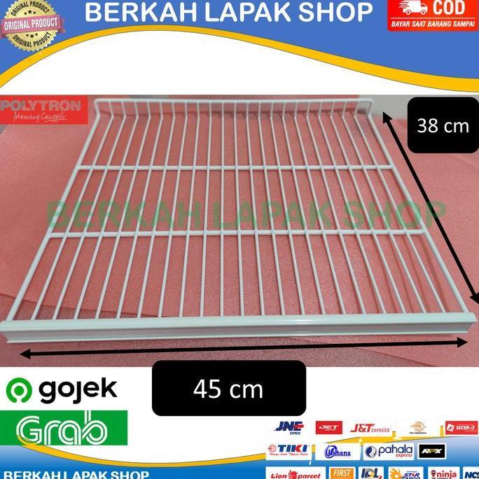 rak showcase polytron rak kulkas showcase original