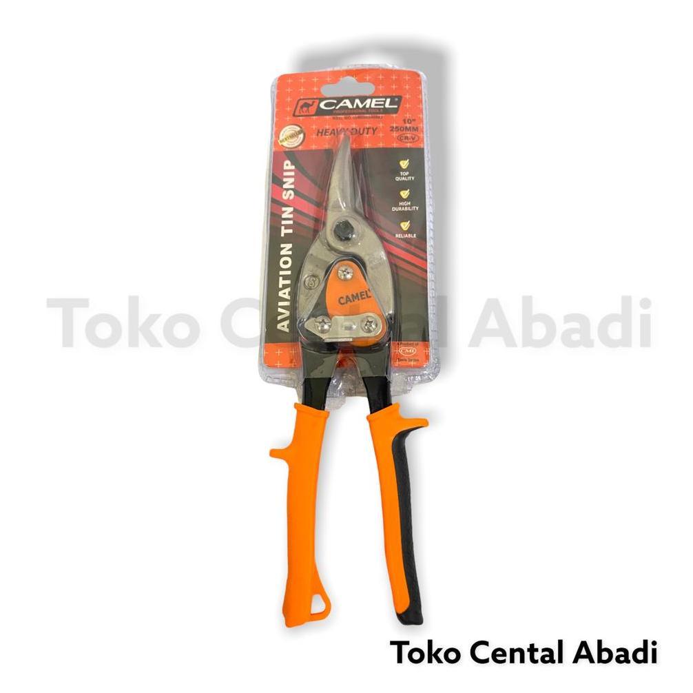 NEW HEAVY DUTY Gunting Hollow / Baja Ringan / Seng / Holo 10 inch 'CAMEL' [terbaik][terlaris]