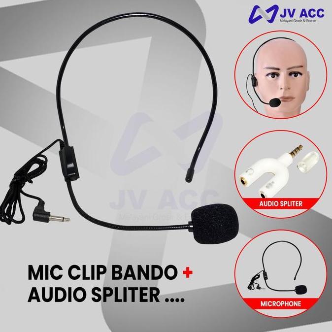 1 SET BANDO MIC MICROPHONE CLIP ON FOR VLOGGER / / KONTEN CREATOR