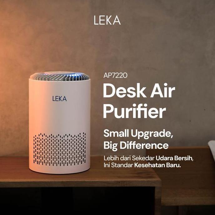 LEKA - AP7220 Desk Air Purifier - Pembersih Udara Mini Ringkas True HEPA13