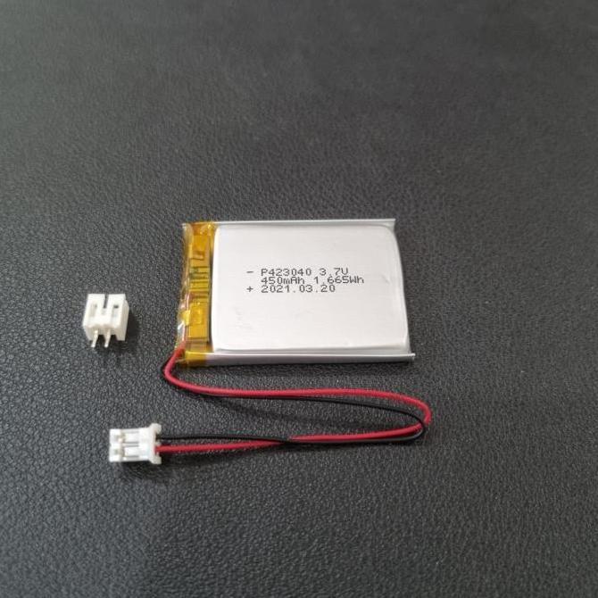 LITHIUM ION POLYMER RECHARGEABLE BATTERY 450MAH 3.7V WITH CONNECTOR