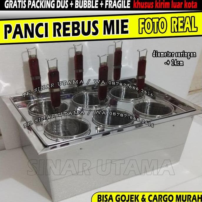 Dandang Bakmi Mie 6 Bakso Baso Kocok Kocokan Saringan Rebus Tong Panci
