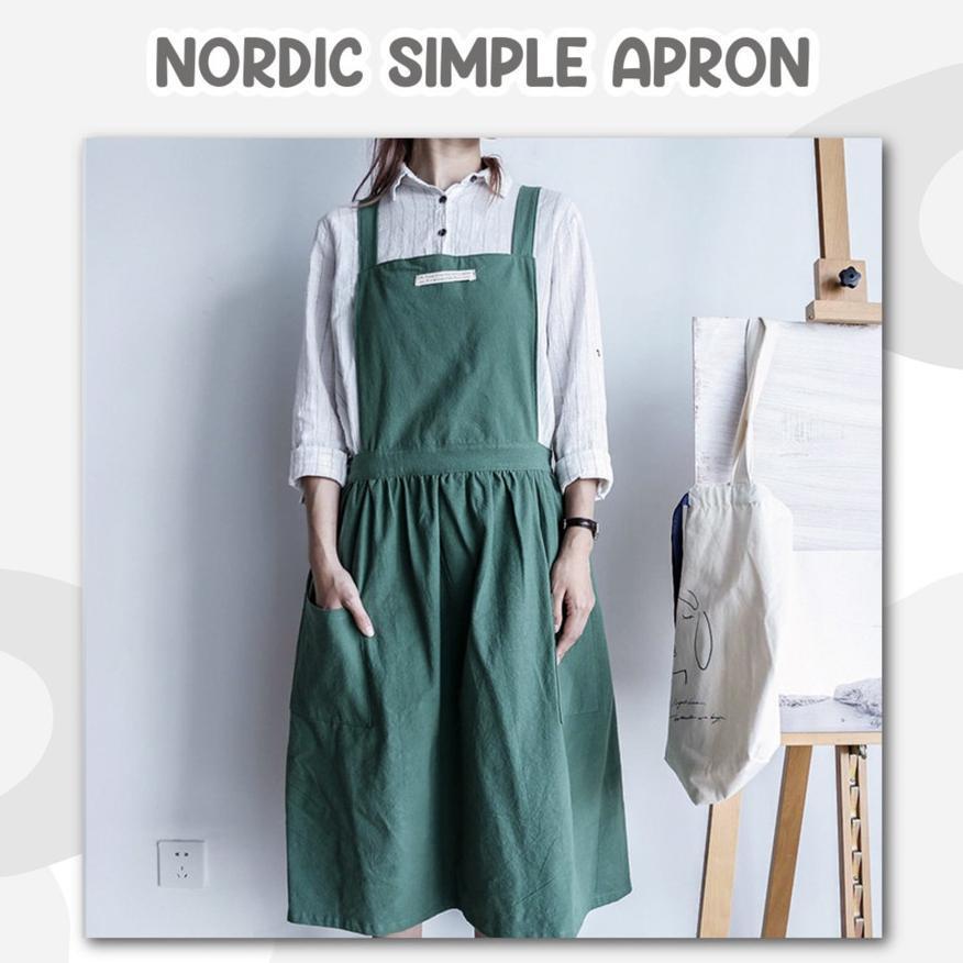 Nordic Simple Apron / apron / celemek / Celemek Korea / Celemek Dapur