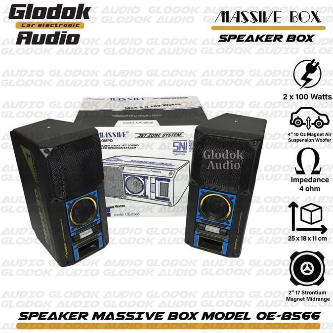 periperwy/ Speaker car and home massive OE8566 Box Speaker 4 inch 3 Way  Sepasang Diskon