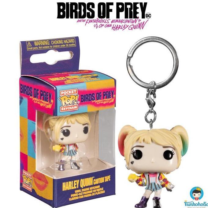 mainan - Funko Pocket POP Keychain Birds of Prey - Harley Quinn Caution Tape Diskon