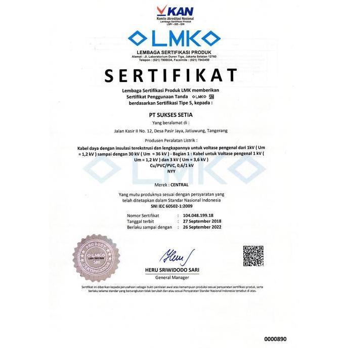 Sni Central Kabel Nyy 4X16 Mm Tufur Nyy 4X16 Nyy 4 X 16 Lmk Potongan