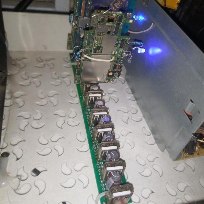 Usb Hub Power Mesin Hp 10port + kabel (Mining Verus / Farm)