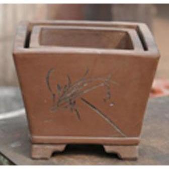 Pot Bonsai Keramik Cina PB-32A Ukuran 20 x 20 x 14 cm