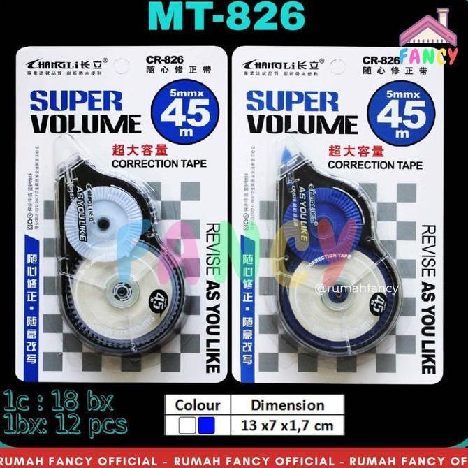 Skl - Tip Ex Kertas Tip Ex Roll Besar Jumbo 45 Metercorrection Tape Mt 826