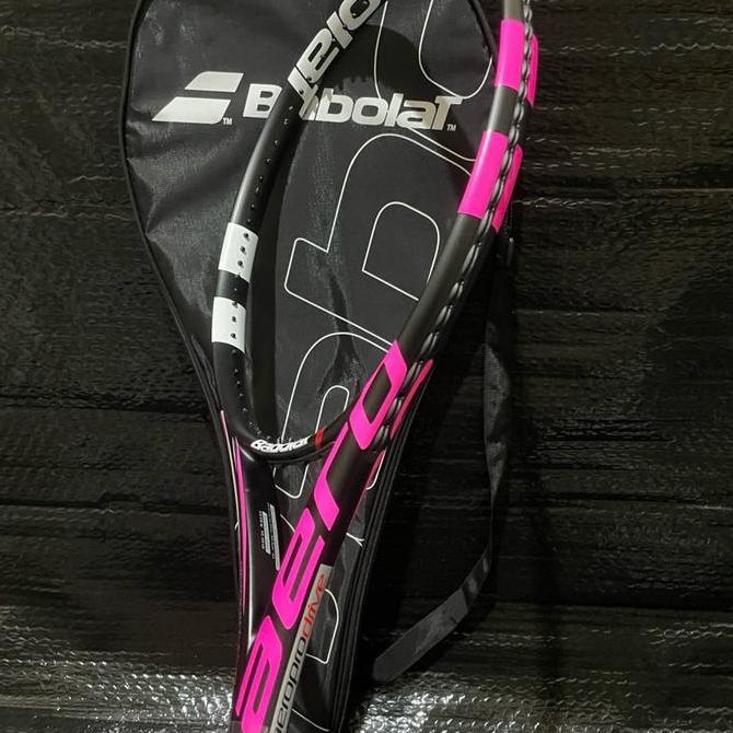 Tins- Raket Tenis Babolat Aero Pro Drive Pink + Senar ( Sudah Terpasang ) Gratis Tas