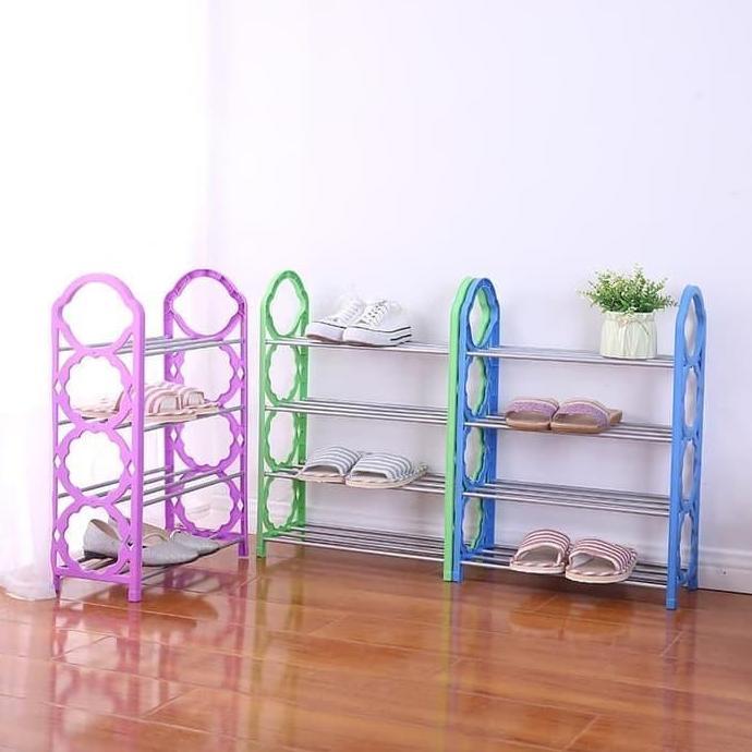 FADHANAKO Rak Sepatu portable 4 susun CH828 / Rak Sepatu Sandal CH828 Warna