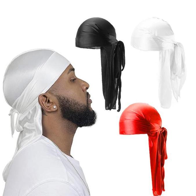 SHAKESPARE Durag Ikat Kepala Silk Durag Bandana Hip Hop Pirate Hat Bandana Chemo Cap Durag Kepala Hi
