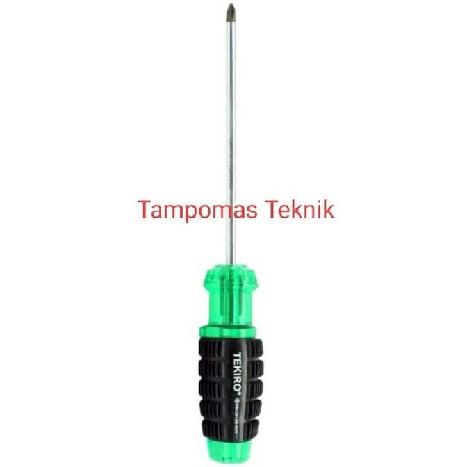 Set- Obeng Gagang Karet Tekiro + 6"X150 Mm Obeng Plus Obeng Mekanik