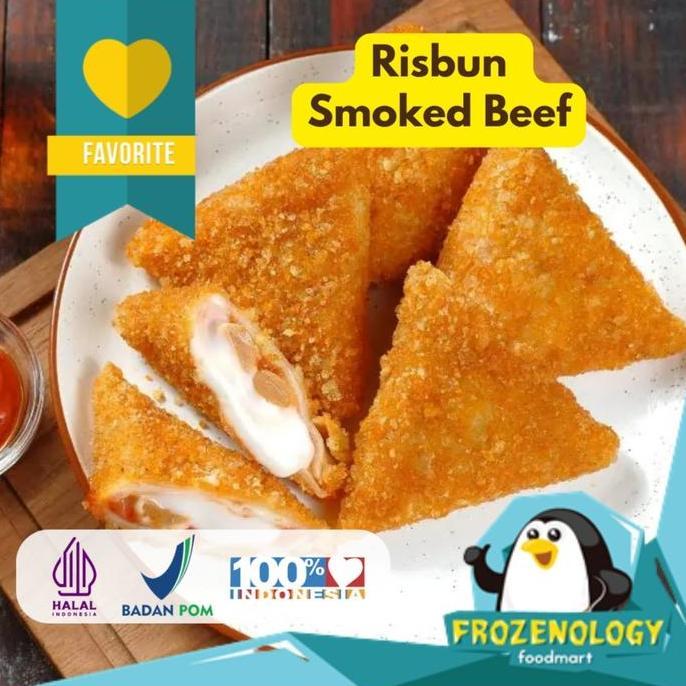 Foodcurt- Risbun Smoked Beef - Risoles Smoked Beef Camilan Frozen Food Isi 5 Pcs