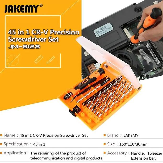 Set- Jakemy 42 In 1 Screwdriver Set Repair Tools - Jm-8128