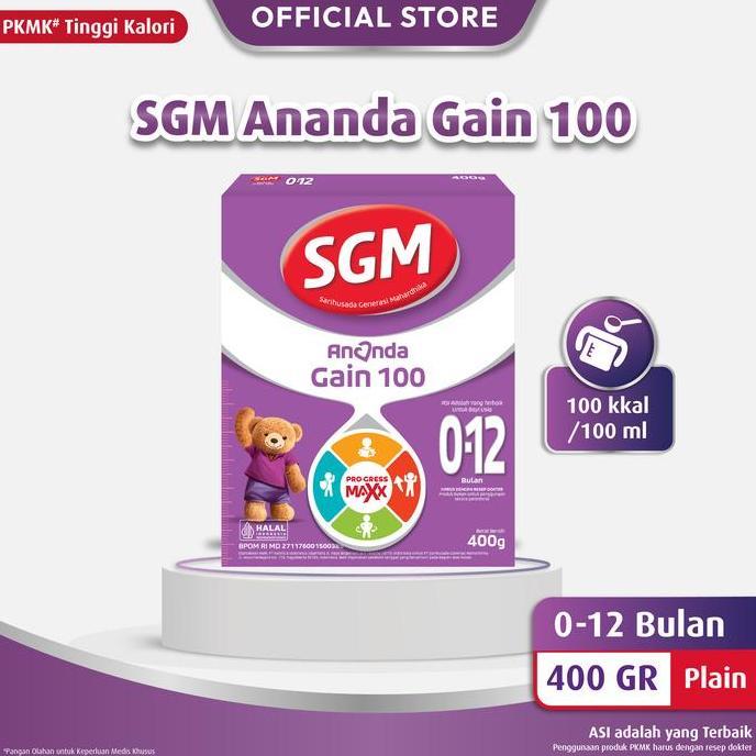 Terlaris Sgm Ananda Gain 100 Susu Pertumbuhan 400Gr