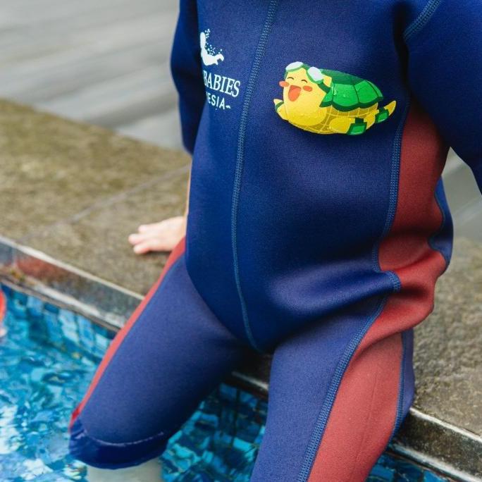 Esqu - Aquababies Indonesia Baby Wetsuit - Space Navy